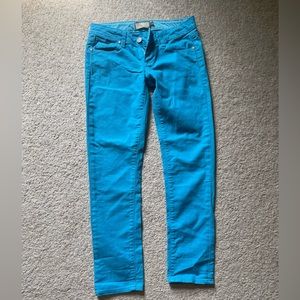Brand new Paige skinny ankle jeans, bright blue, size 25